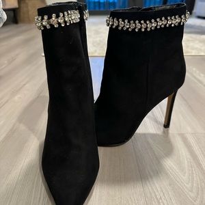 Black bootie heels